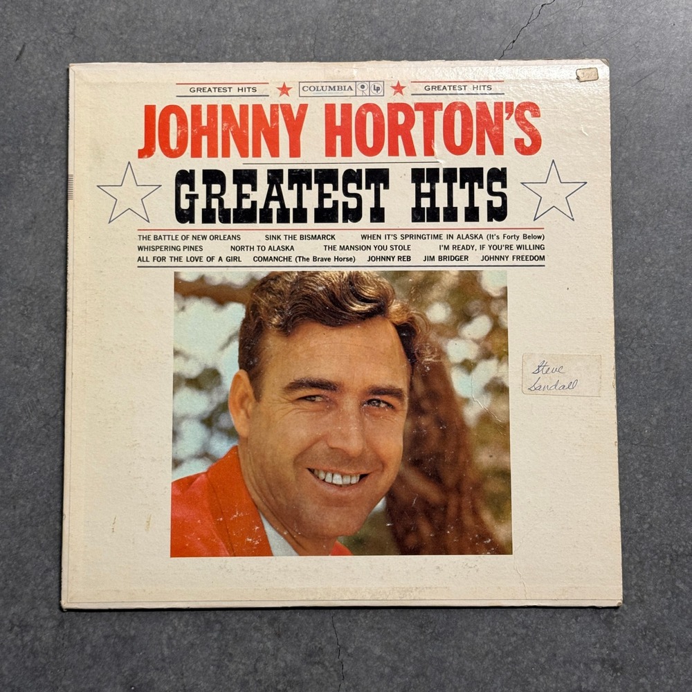 Johnny Horton's Greatest Hits Vinyl LP Columbia CL 1596 North to Alaska 1961